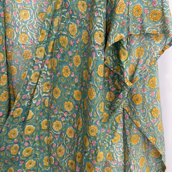 Maelu Kimono Womens  One Size Ethically Made Lightweight Floral Chic - Picture 5 of 6